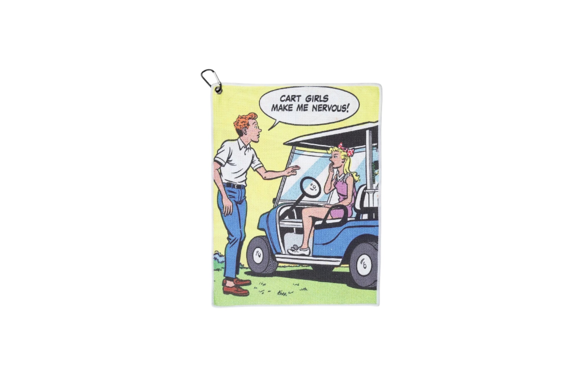 Cart Girls Make Me Nervous Retro Comic Towel