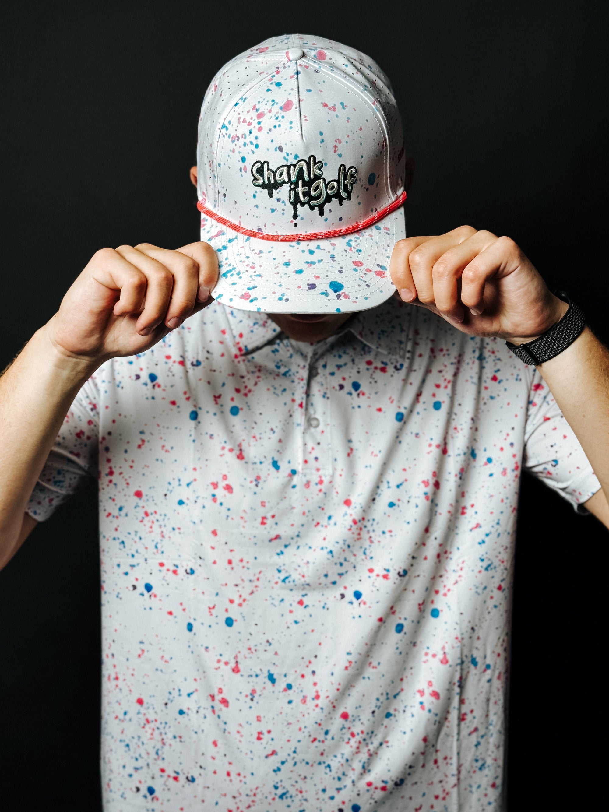 Drippy White Paint Hat