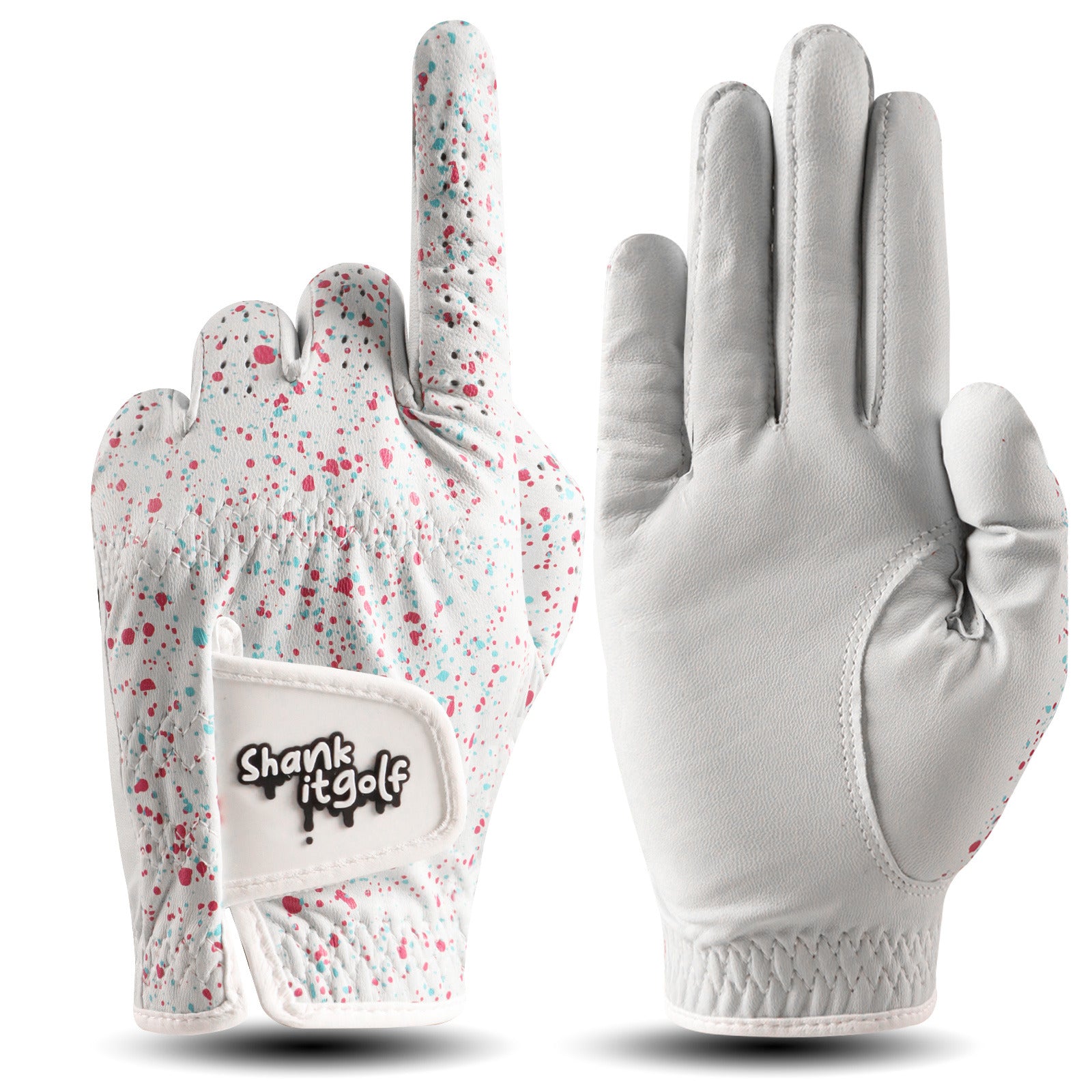 White Paint Splatter Golf Glove